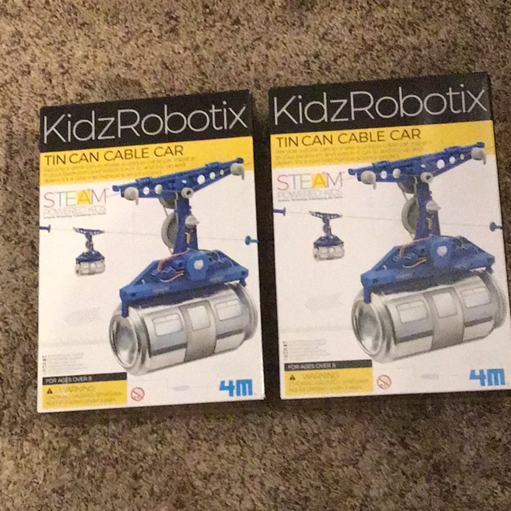 - KidszRobotic Tin Can Cable Car STEM Science